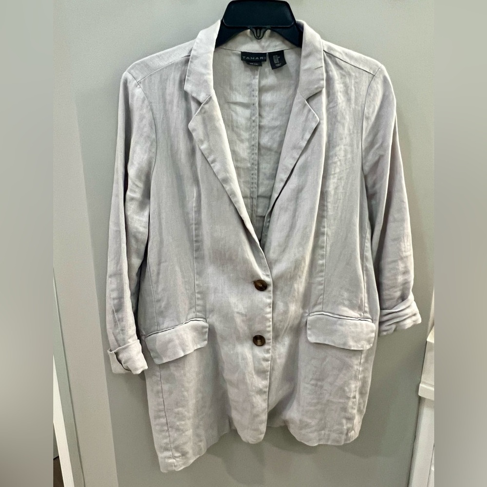 Tahari Linen Blazer